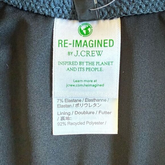 NWT J. Crew Textured High-rise Cheeky Bikini Bottom Deep Midnight Navy Size S - Picture 7 of 10